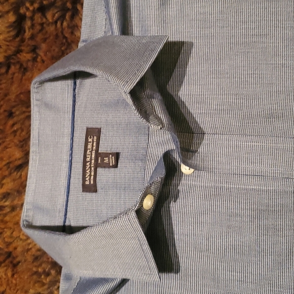 Banana Republic Non-Iron tailored slim fit Sz M/Tall men's tailored shirt - Picture 4 of 9